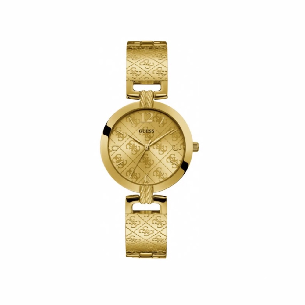 GUESS LADIES GOLD G LUXE WATCH W1228L2 IN MINT CONDITION. ONLY WORN A FEW TIMES - Picture 2 of 6